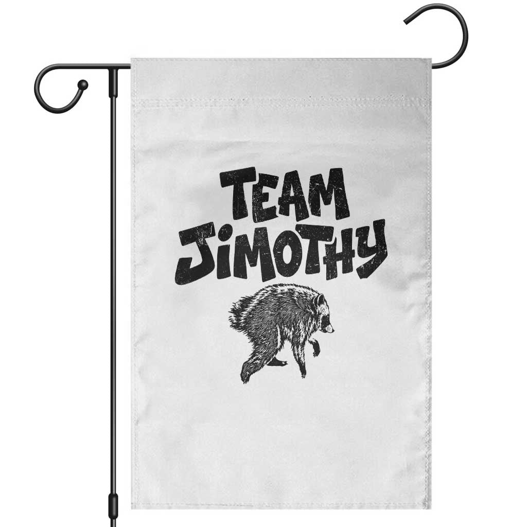 Vintage Team Jimothy the Raccoon Fan Club Garden Flag Viral Seattle Trash Panda Lover Supporter TS02 White Print Your Wear