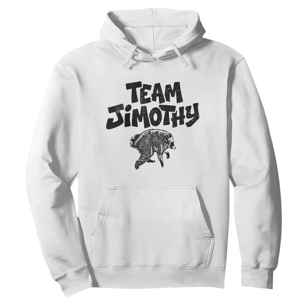 Vintage Team Jimothy the Raccoon Fan Club Hoodie Viral Seattle Trash Panda Lover Supporter TS02 White Print Your Wear
