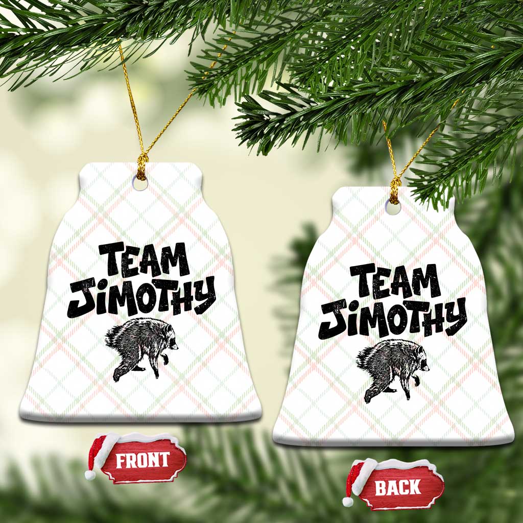 Vintage Team Jimothy the Raccoon Fan Club Ceramic Ornament Viral Seattle Trash Panda Lover Supporter
