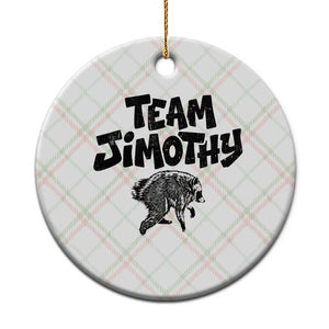 Vintage Team Jimothy the Raccoon Fan Club Ceramic Ornament Viral Seattle Trash Panda Lover Supporter