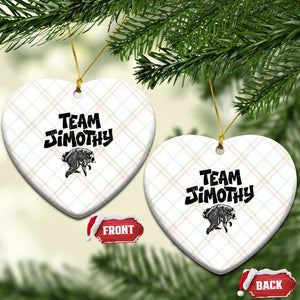 Vintage Team Jimothy the Raccoon Fan Club Ceramic Ornament Viral Seattle Trash Panda Lover Supporter