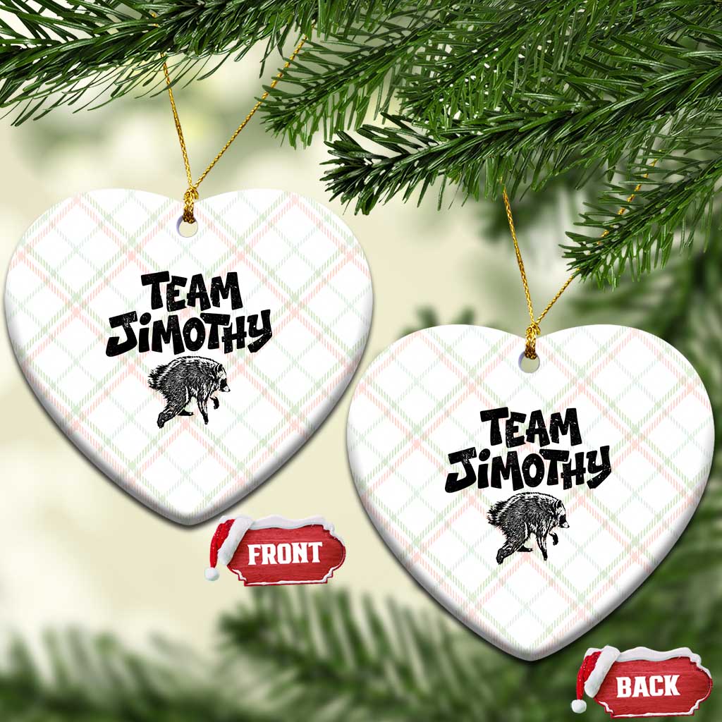 Vintage Team Jimothy the Raccoon Fan Club Ceramic Ornament Viral Seattle Trash Panda Lover Supporter