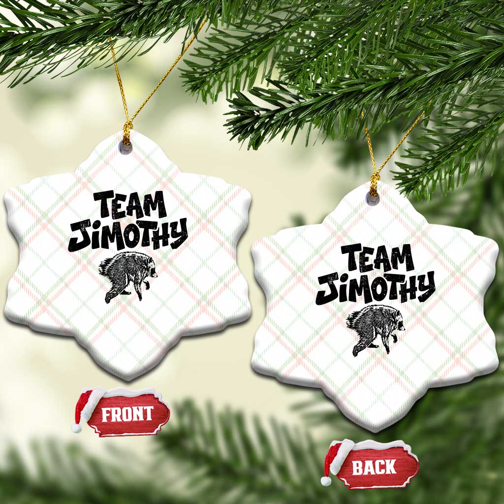 Vintage Team Jimothy the Raccoon Fan Club Ceramic Ornament Viral Seattle Trash Panda Lover Supporter