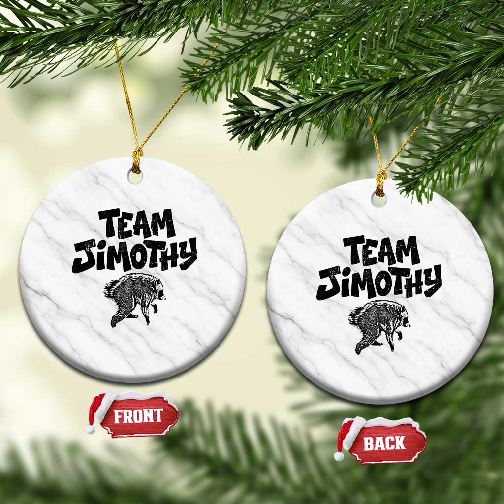 Vintage Team Jimothy the Raccoon Fan Club Ceramic Ornament Viral Seattle Trash Panda Lover Supporter TS02 1pc White Marble Print Your Wear