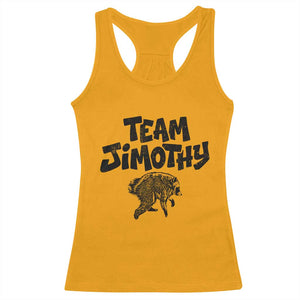 Vintage Team Jimothy the Raccoon Fan Club Racerback Tank Top Viral Seattle Trash Panda Lover Supporter