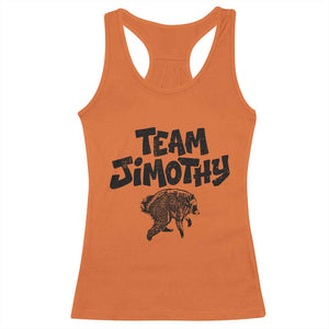 Vintage Team Jimothy the Raccoon Fan Club Racerback Tank Top Viral Seattle Trash Panda Lover Supporter