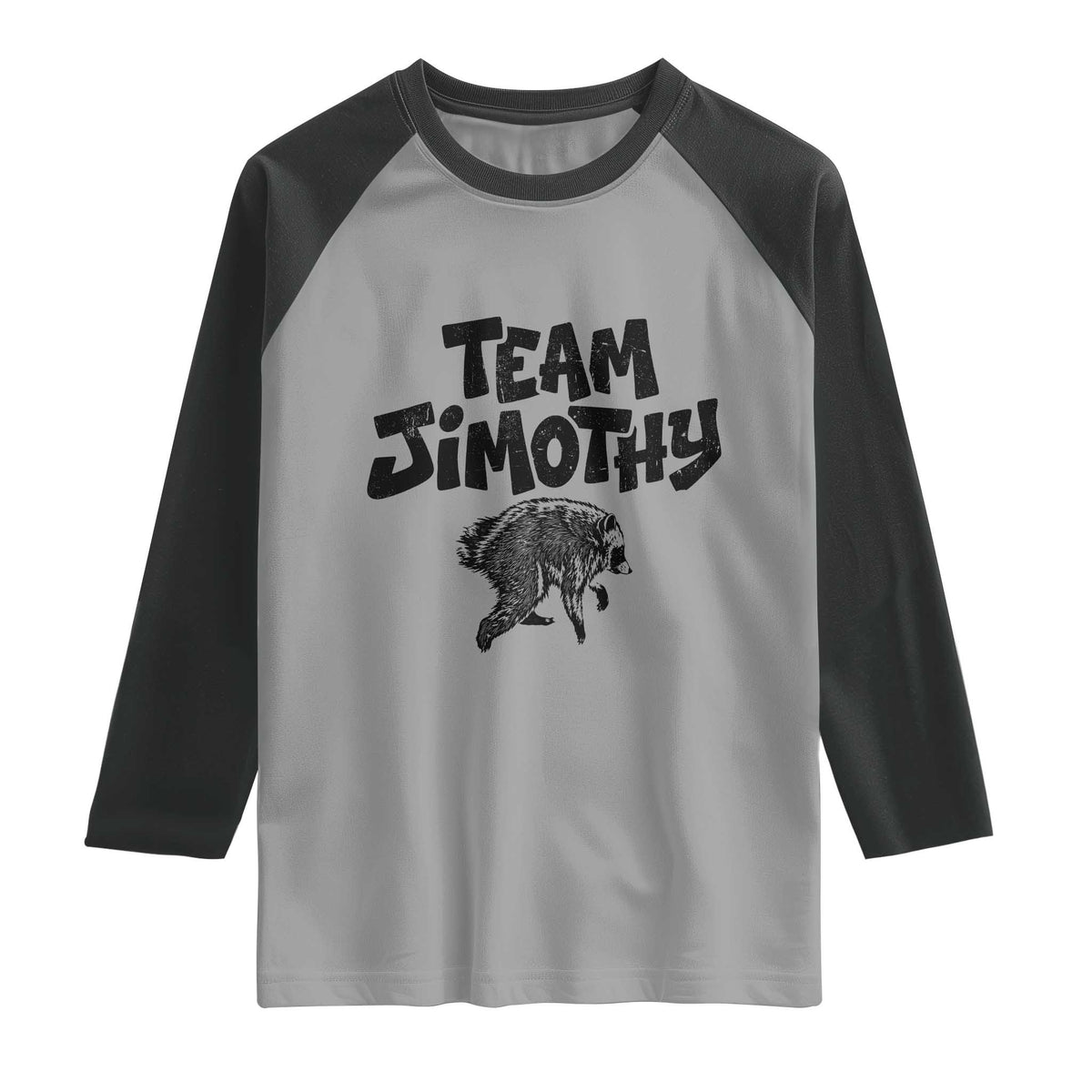 Vintage Team Jimothy the Raccoon Fan Club Raglan Shirt Viral Seattle Trash Panda Lover Supporter