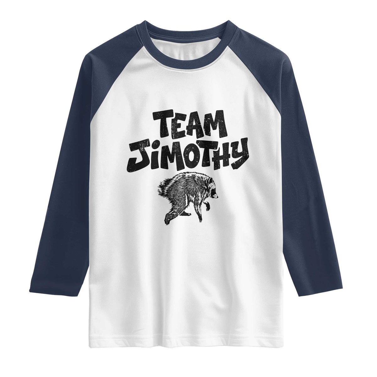 Vintage Team Jimothy the Raccoon Fan Club Raglan Shirt Viral Seattle Trash Panda Lover Supporter