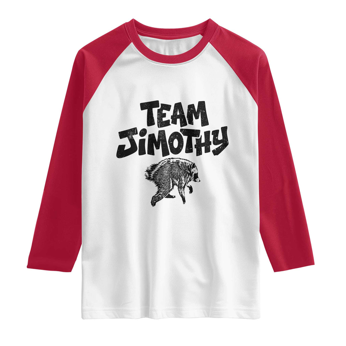 Vintage Team Jimothy the Raccoon Fan Club Raglan Shirt Viral Seattle Trash Panda Lover Supporter