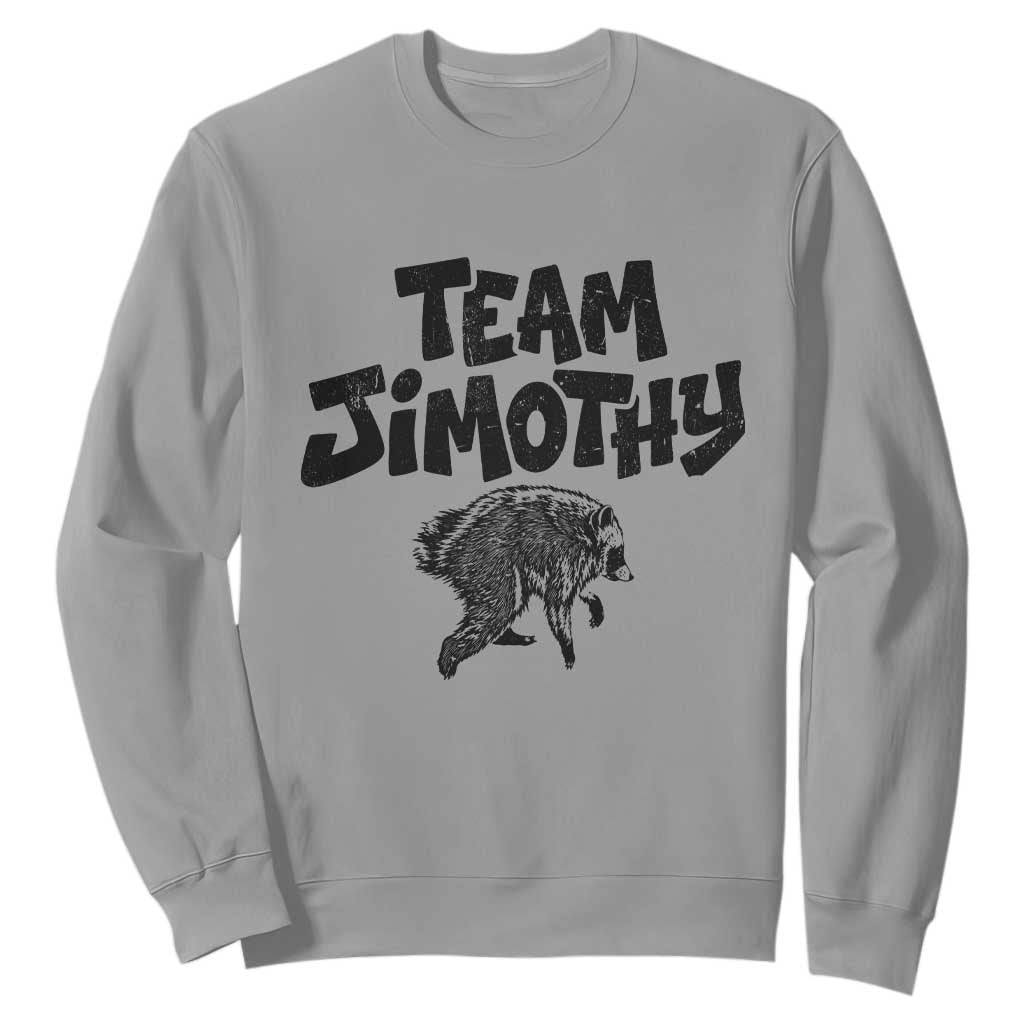 Vintage Team Jimothy the Raccoon Fan Club Sweatshirt Viral Seattle Trash Panda Lover Supporter