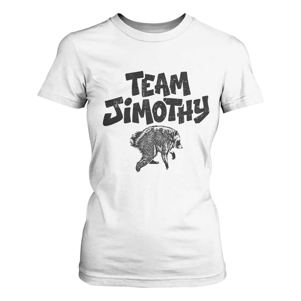 Vintage Team Jimothy the Raccoon Fan Club T Shirt For Women Viral Seattle Trash Panda Lover Supporter TS02 White Print Your Wear