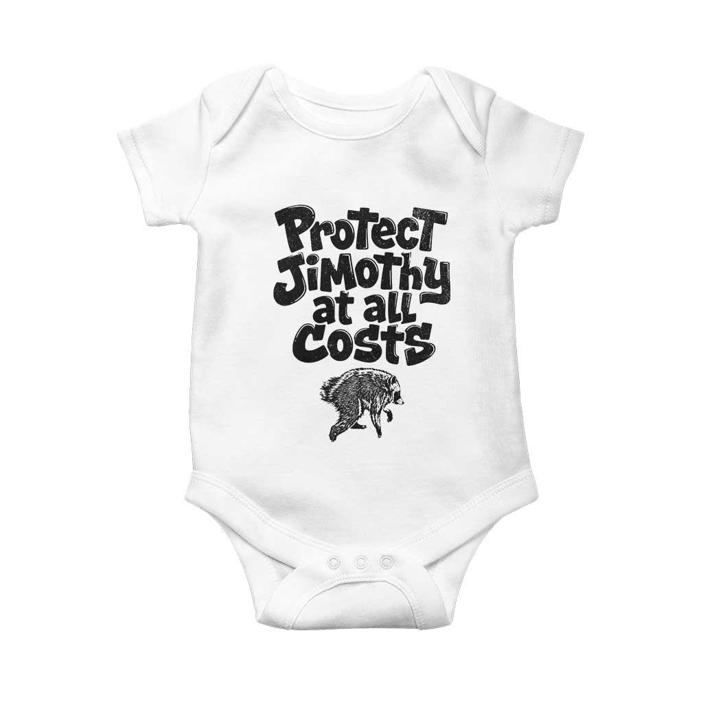 Protect Jimothy At All Costs Viral Seattle Raccoon Baby Onesie Trash Panda Legend Lover Supporter TS02 White Print Your Wear