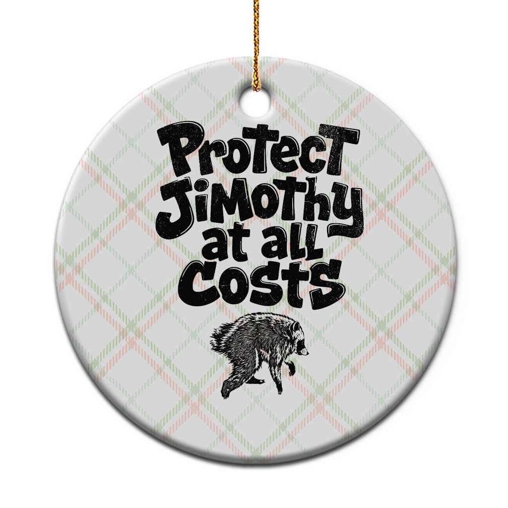 Protect Jimothy At All Costs Viral Seattle Raccoon Ceramic Ornament Trash Panda Legend Lover Supporter