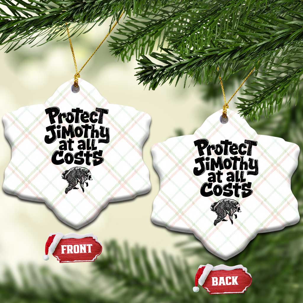 Protect Jimothy At All Costs Viral Seattle Raccoon Ceramic Ornament Trash Panda Legend Lover Supporter