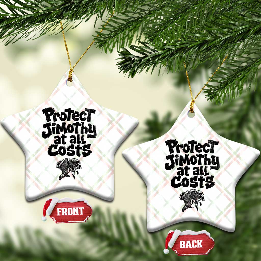 Protect Jimothy At All Costs Viral Seattle Raccoon Ceramic Ornament Trash Panda Legend Lover Supporter