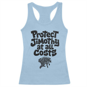 Protect Jimothy At All Costs Viral Seattle Raccoon Racerback Tank Top Trash Panda Legend Lover Supporter