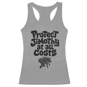 Protect Jimothy At All Costs Viral Seattle Raccoon Racerback Tank Top Trash Panda Legend Lover Supporter
