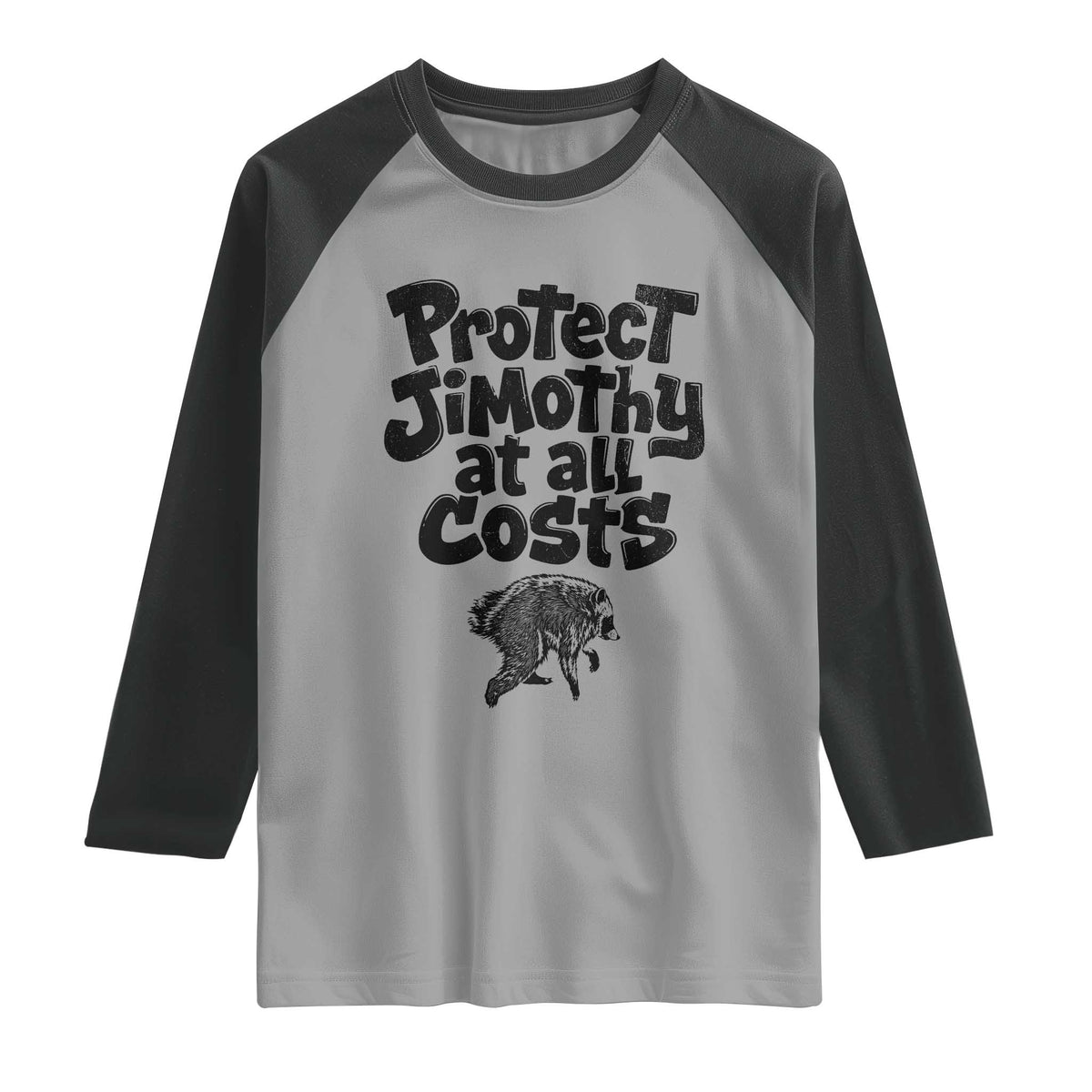 Protect Jimothy At All Costs Viral Seattle Raccoon Raglan Shirt Trash Panda Legend Lover Supporter