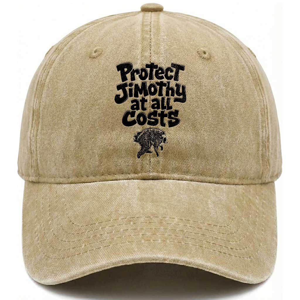 Protect Jimothy At All Costs Viral Seattle Raccoon Washed Cotton Baseball Cap Trash Panda Legend Lover Supporter TS02 Print Your Wear