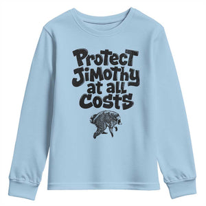Protect Jimothy At All Costs Viral Seattle Raccoon Youth Sweatshirt Trash Panda Legend Lover Supporter