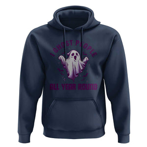 Funny Boo Sheet Hoodie I Ghost People All Year Round Spooky Ghost Halloween Costume TS02 Navy Print Your Wear