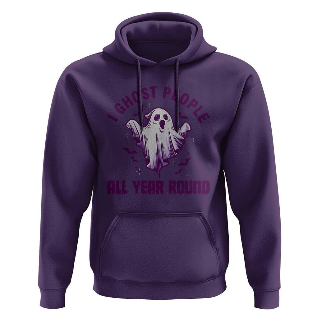 Funny Boo Sheet Hoodie I Ghost People All Year Round Spooky Ghost Halloween Costume TS02 Purple Print Your Wear