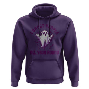 Funny Boo Sheet Hoodie I Ghost People All Year Round Spooky Ghost Halloween Costume TS02 Purple Print Your Wear