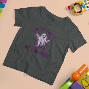 Funny Boo Sheet T Shirt For Kid I Ghost People All Year Round Spooky Ghost Halloween Costume TS02 Dark Heather Print Your Wear