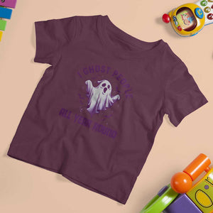 Funny Boo Sheet T Shirt For Kid I Ghost People All Year Round Spooky Ghost Halloween Costume TS02 Maroon Print Your Wear