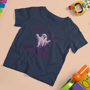 Funny Boo Sheet T Shirt For Kid I Ghost People All Year Round Spooky Ghost Halloween Costume TS02 Navy Print Your Wear