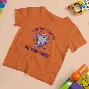 Funny Boo Sheet T Shirt For Kid I Ghost People All Year Round Spooky Ghost Halloween Costume TS02 Orange Print Your Wear