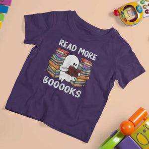 Halloween Reading T Shirt For Kid Read More Books Cute Ghost Boo Sheet TS02 Purple Print Your Wear