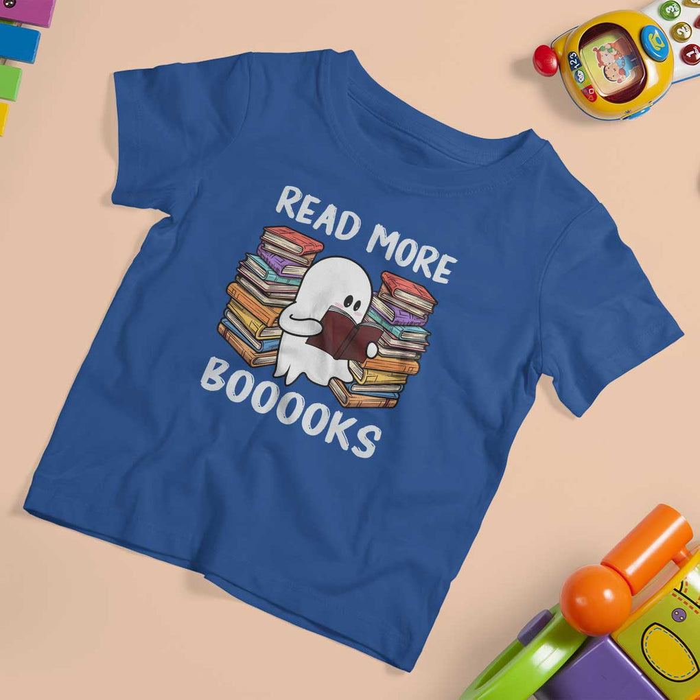 Halloween Reading T Shirt For Kid Read More Books Cute Ghost Boo Sheet TS02 Royal Blue Print Your Wear