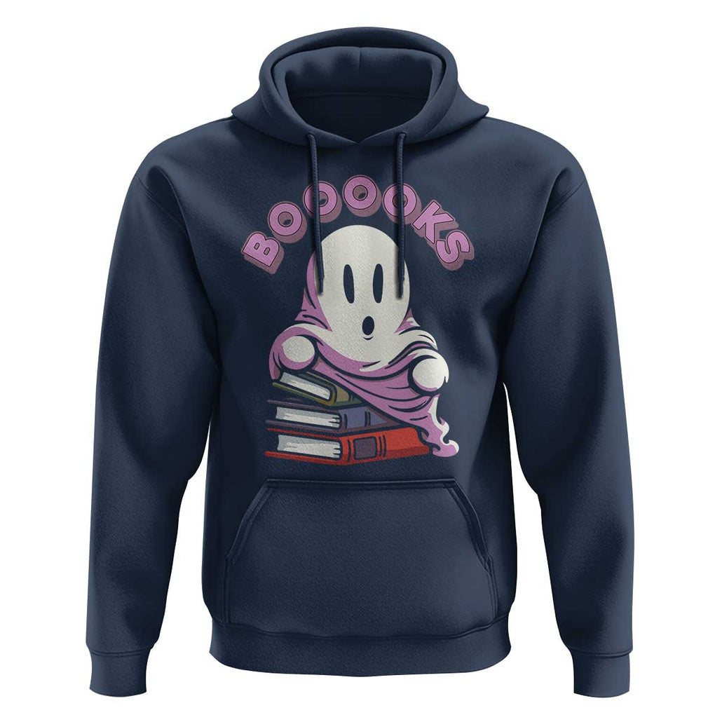 Halloween Reading Hoodie Booooks Cute Ghost Boo Sheet TS02 Navy Print Your Wear