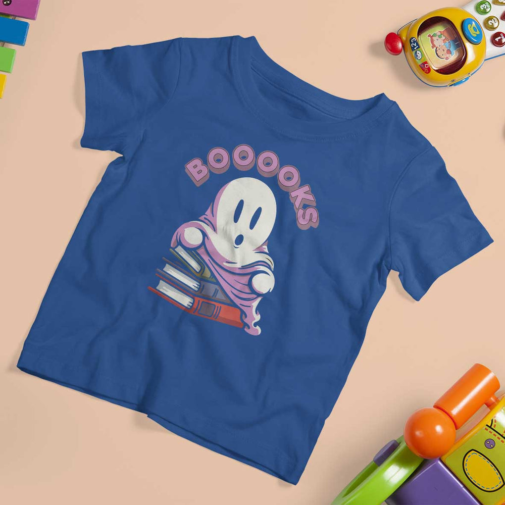 Halloween Reading T Shirt For Kid Booooks Cute Ghost Boo Sheet TS02 Royal Blue Print Your Wear
