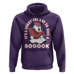 Halloween Reading Hoodie It's A Beautiful Day To Read A Book Cute Ghost Boo Sheet TS02 Purple Print Your Wear