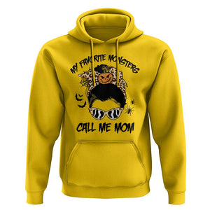 Halloween Mom Hoodie My Favorite Monsters Call Me Mom Messy Bun Halloween Costume TS02 Daisy Print Your Wear