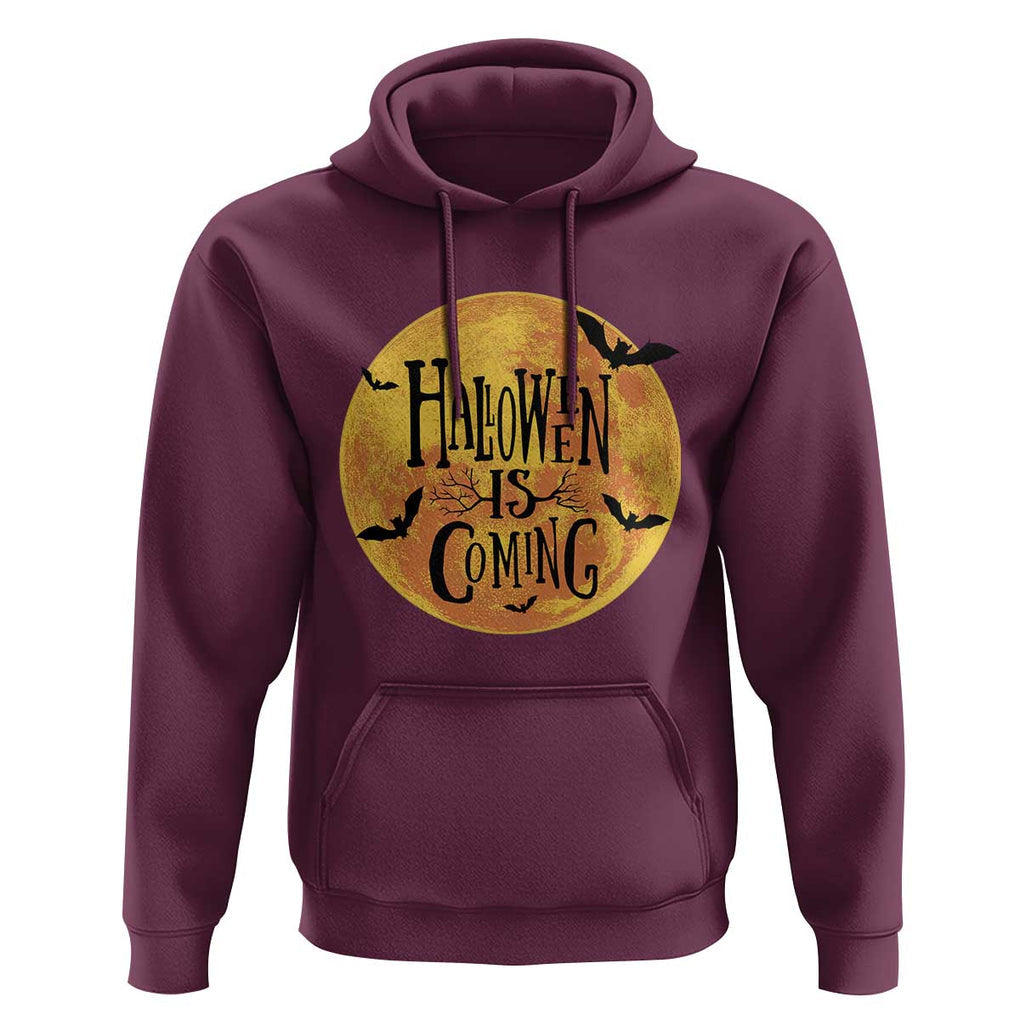 Halloween Season Hoodie Spooky Season Is Coming Scary Night TS02 Maroon Print Your Wear