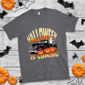 Halloween Season T Shirt Spooky Season Is Coming Scary Pumpkin Car TS02 Charcoal Print Your Wear