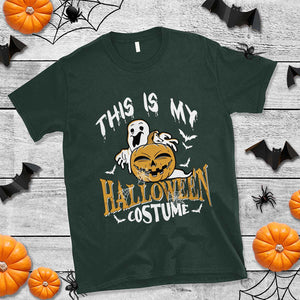 Scary Pumpkin T Shirt This Is My Halloween Costume Boo Sheet TS02 Dark Forest Green Print Your Wear