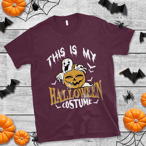 Scary Pumpkin T Shirt This Is My Halloween Costume Boo Sheet TS02 Maroon Print Your Wear