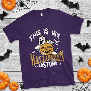 Scary Pumpkin T Shirt This Is My Halloween Costume Boo Sheet TS02 Purple Print Your Wear