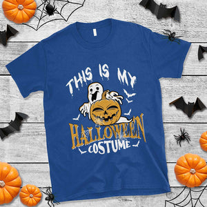 Scary Pumpkin T Shirt This Is My Halloween Costume Boo Sheet TS02 Royal Blue Print Your Wear