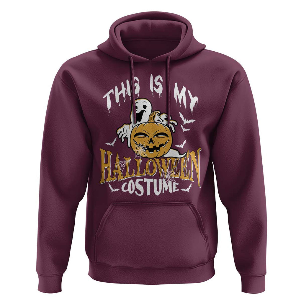 Scary Pumpkin Hoodie This Is My Halloween Costume Boo Sheet TS02 Maroon Print Your Wear