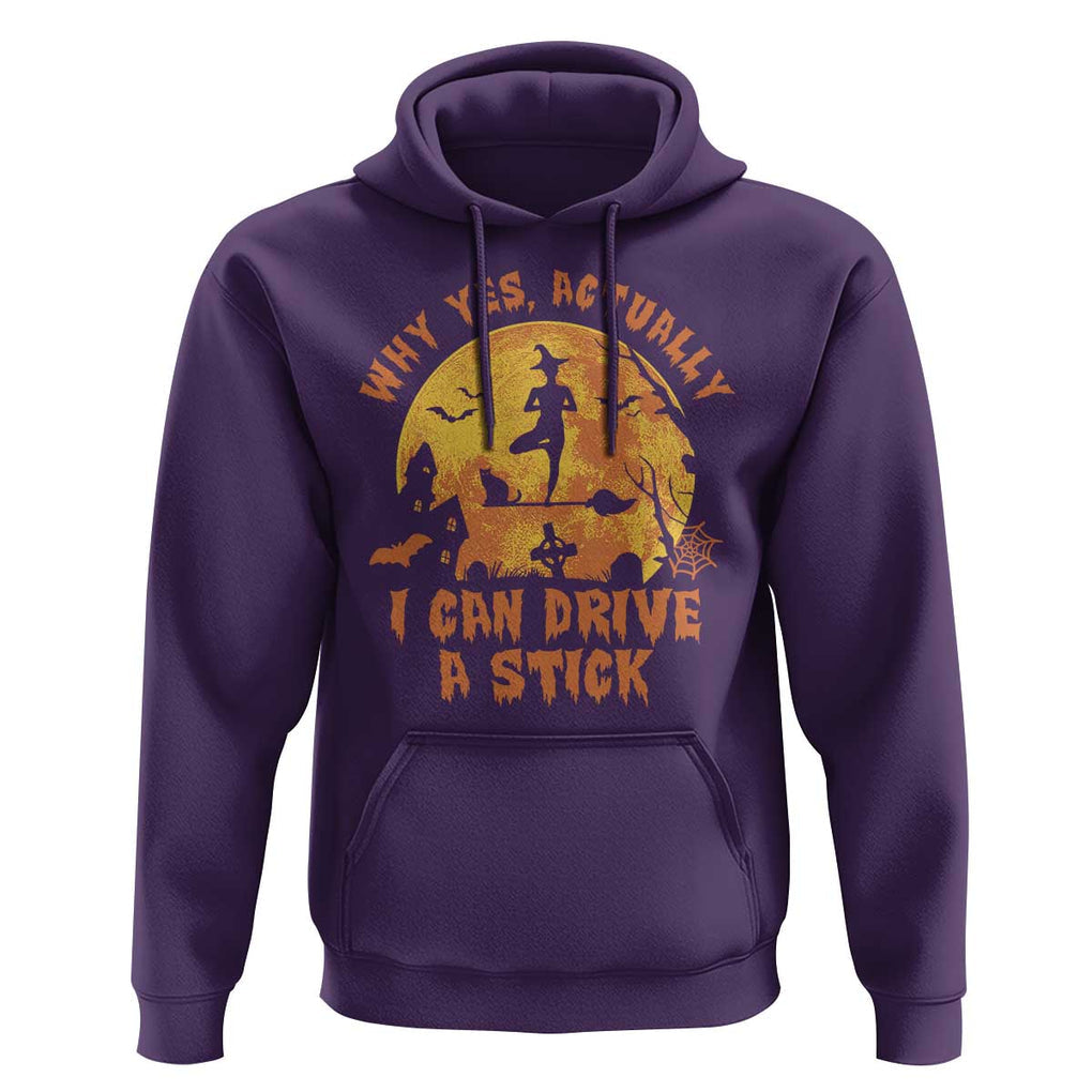Halloween Witch Hoodie Yes Actually I Can Drive A Stick Halloween Costume TS02 Purple Print Your Wear