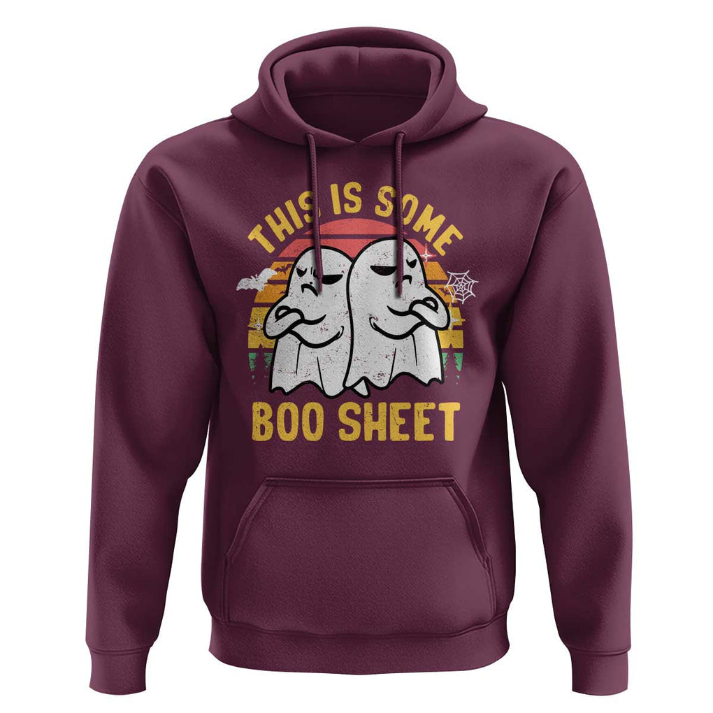 Funny Boo Sheet Hoodie Funny Halloween Boo Ghost Costume This is Double Boo Sheet TS02 Maroon Print Your Wear