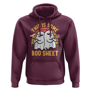 Funny Boo Sheet Hoodie Funny Halloween Boo Ghost Costume This is Double Boo Sheet TS02 Maroon Print Your Wear