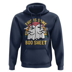 Funny Boo Sheet Hoodie Funny Halloween Boo Ghost Costume This is Double Boo Sheet TS02 Navy Print Your Wear