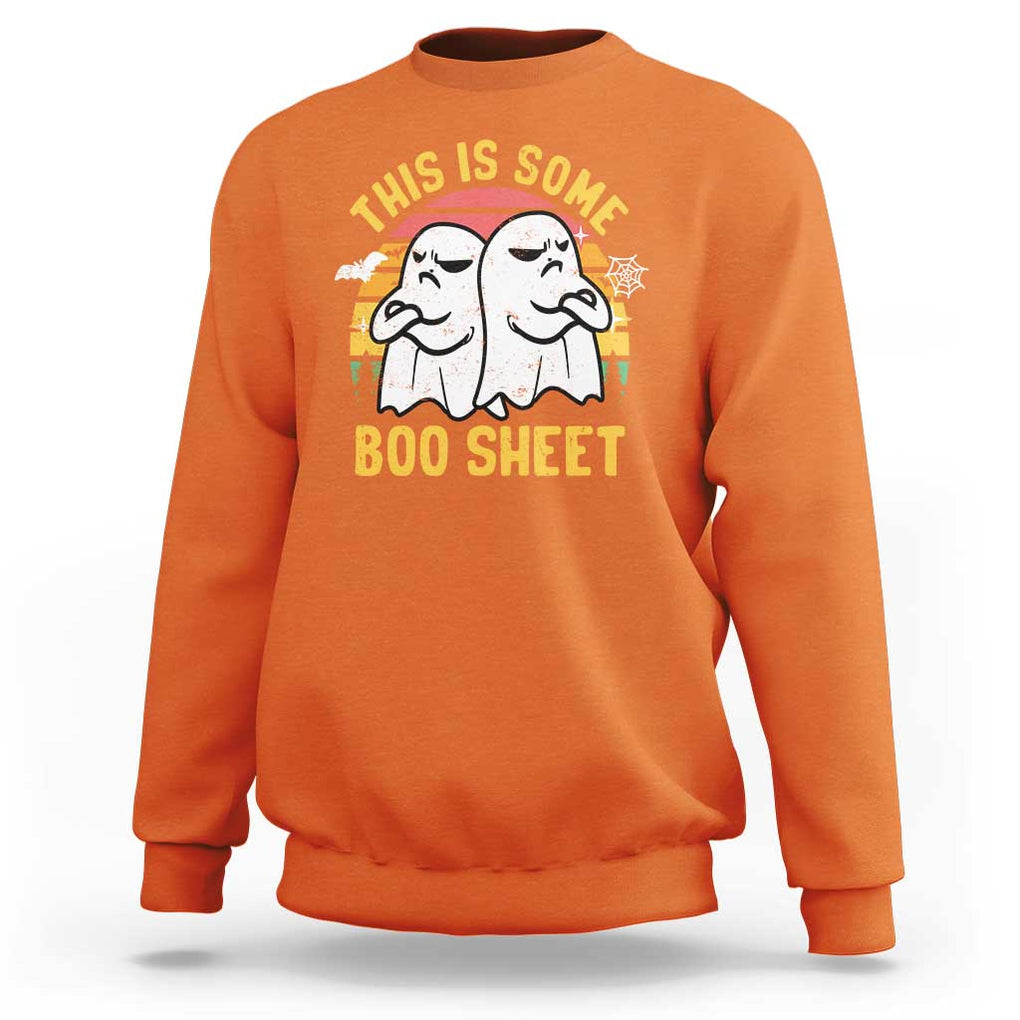 Funny Boo Sheet Sweatshirt Funny Halloween Boo Ghost Costume This is Double Boo Sheet TS02 Orange Print Your Wear