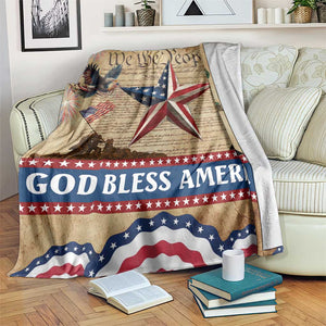 God Bless America Patriotic Eagle Throw Blanket Vintage We The People Constitution Independence Day Freedom Tribute TS02 Print Your Wear